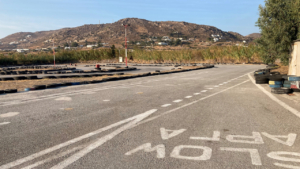 This is the largest track in the Cyclades islands