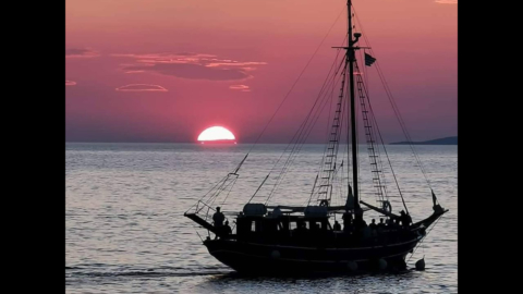 Catch the last rays of the day while on the water