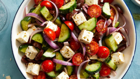 The Greek salad is tasty and fresh