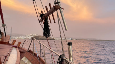 Naxos Town at Twilight