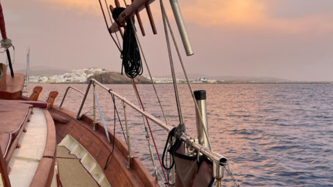 Naxos Town at Twilight