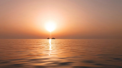 Parian Sunset from a Luxury Boat: Enjoy the serene beauty of the Aegean.