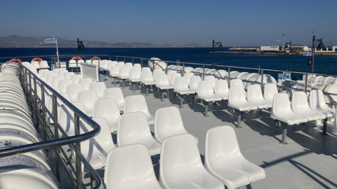 The sun-deck of the boat